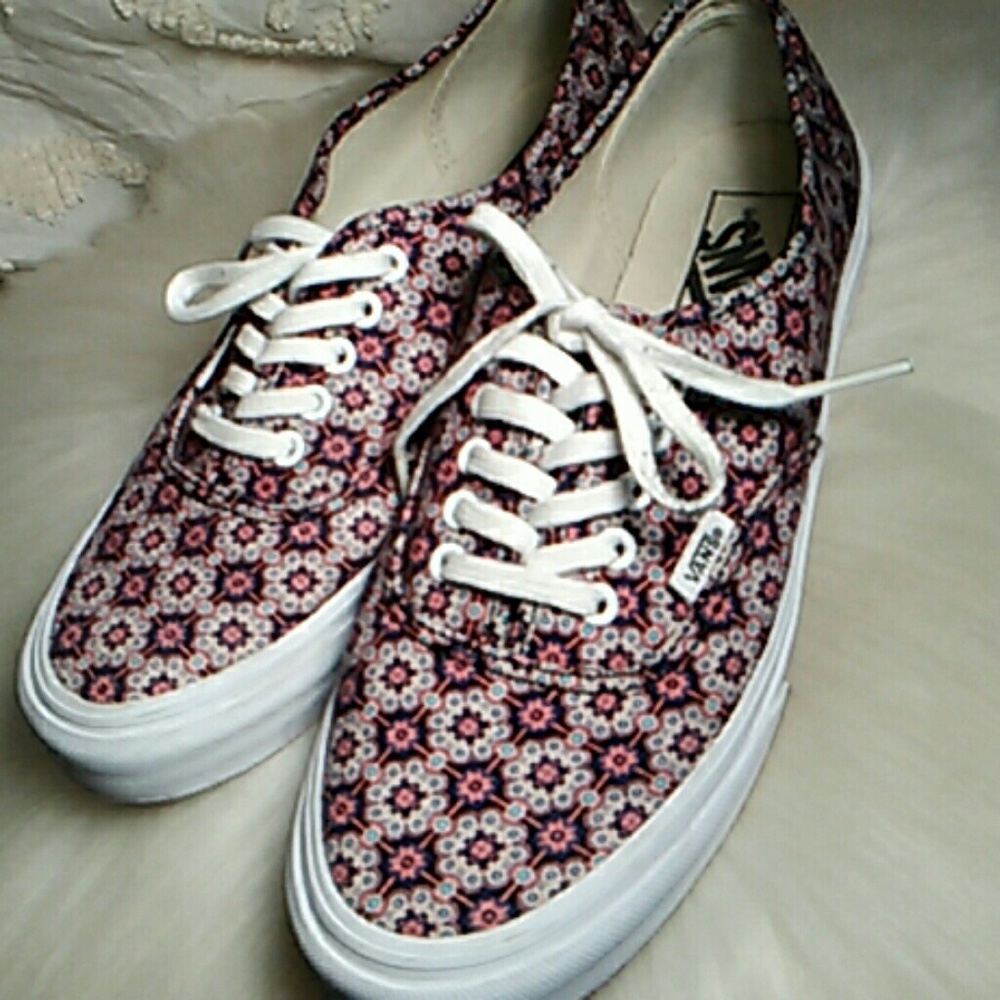 VANS Authentic Slim Deco print lace ups Mint